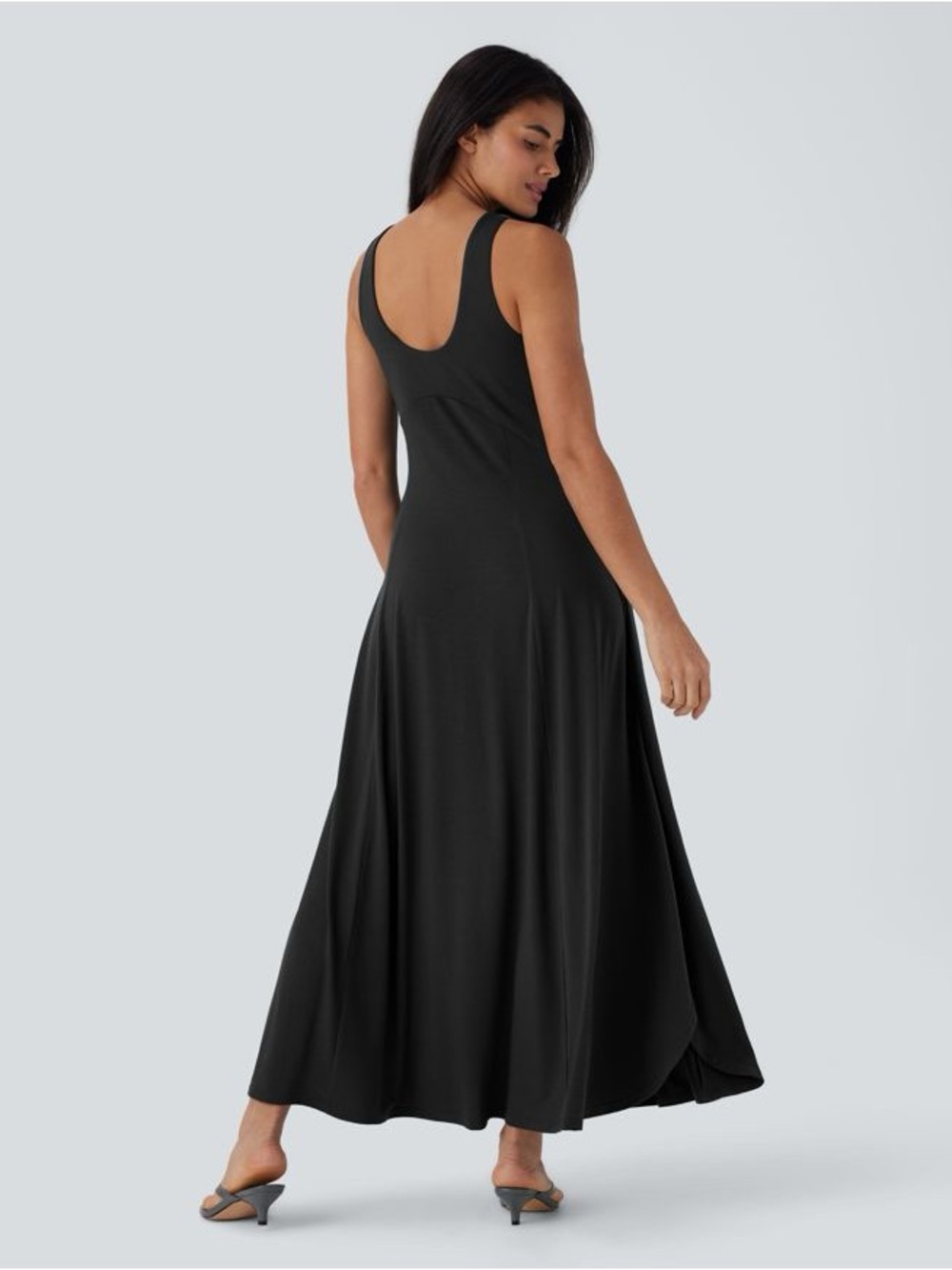 Halara Black Sleeveless Maxi Dress with Side Slits - Picture 2 of 7